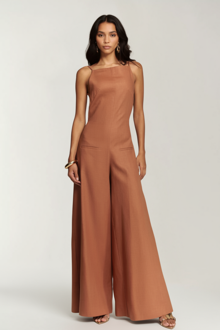 BELÉN JUMPSUIT | RADIANT HALTER WIDE-LEG