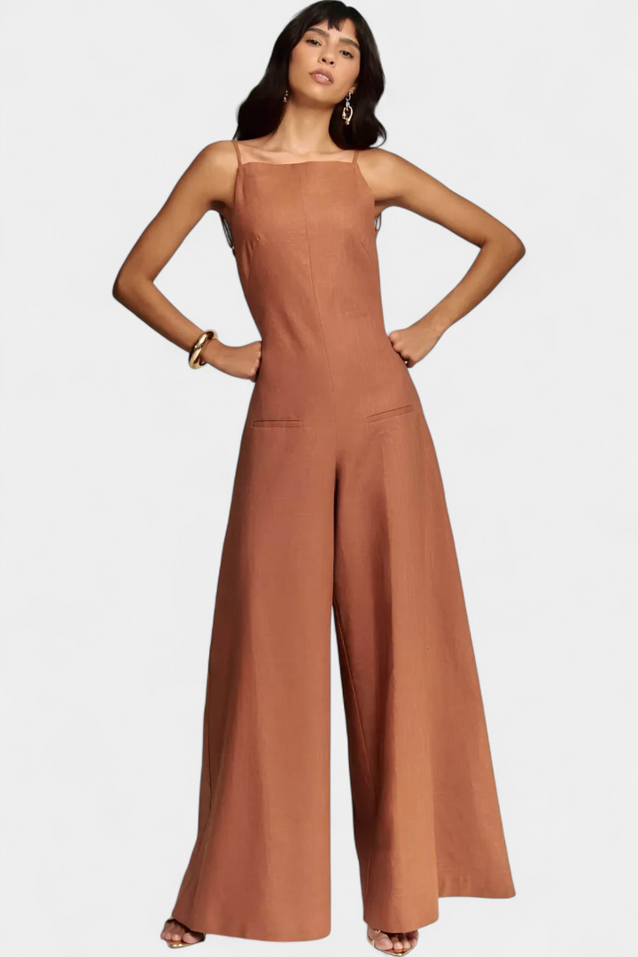 BELÉN JUMPSUIT | RADIANT HALTER WIDE-LEG
