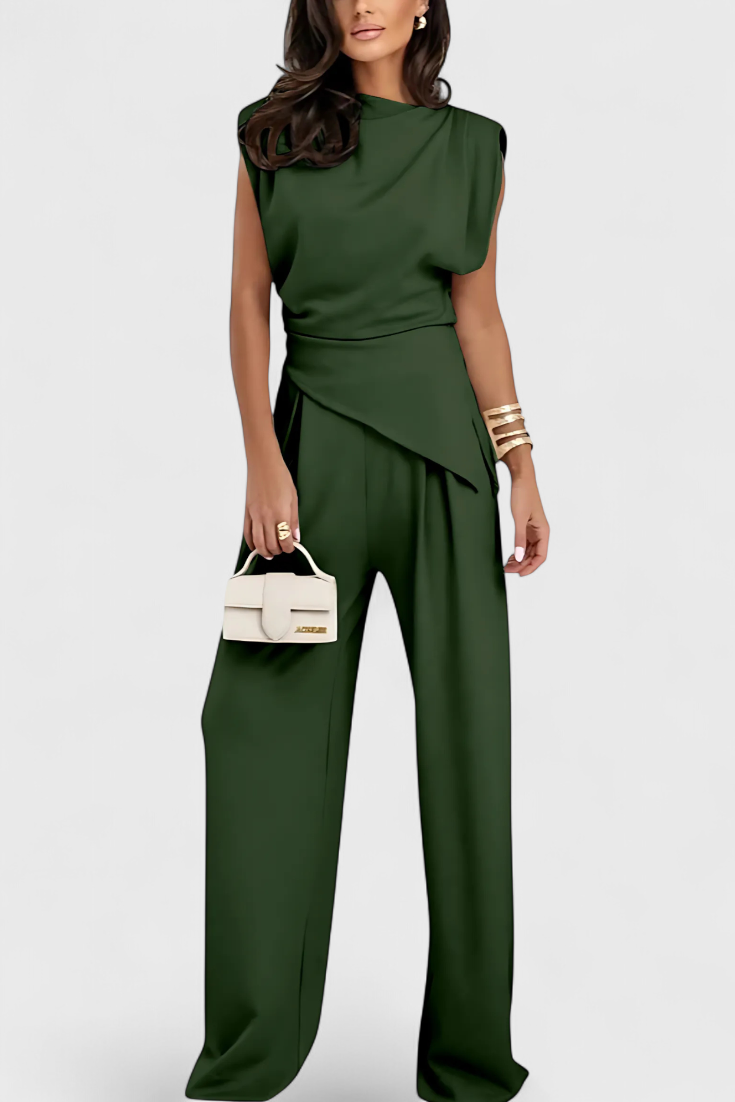 SOFIA SET | ASYMMETRICAL DESIGN WITH DRAPED SHOULDERS