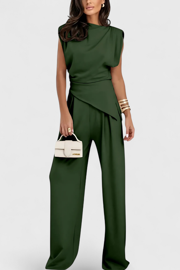 SOFIA SET | ASYMMETRICAL DESIGN WITH DRAPED SHOULDERS