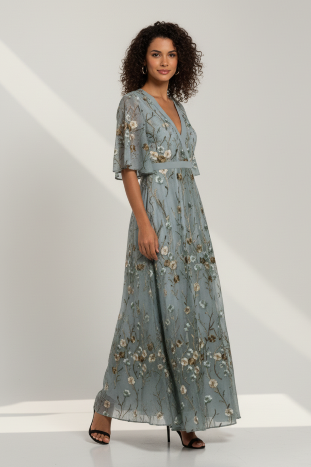 GRACE | ELEGANT V-NECK BELTED BOHO DRESS