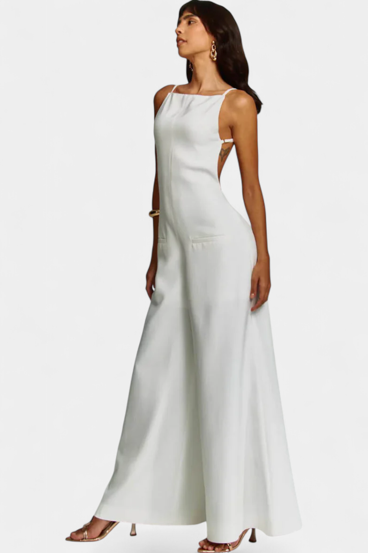 BELÉN JUMPSUIT | RADIANT HALTER WIDE-LEG