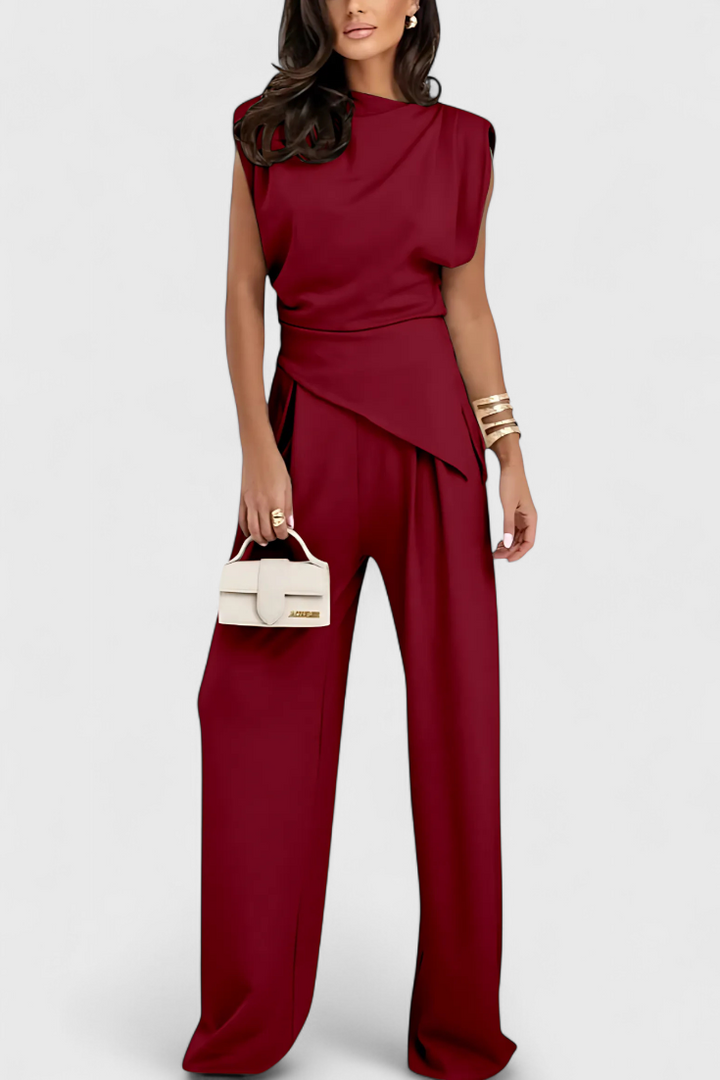 SOFIA SET | ASYMMETRICAL DESIGN WITH DRAPED SHOULDERS