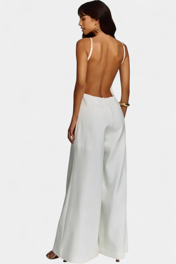 BELÉN JUMPSUIT | RADIANT HALTER WIDE-LEG