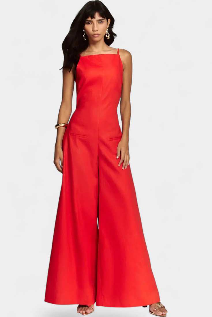 BELÉN JUMPSUIT | RADIANT HALTER WIDE-LEG