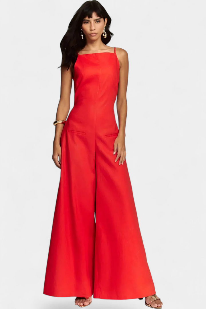 BELÉN JUMPSUIT | RADIANT HALTER WIDE-LEG