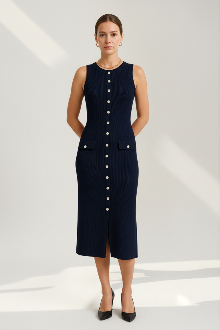 AVA | WOMEN’S KNIT SLIM FIT MIDI DRESS