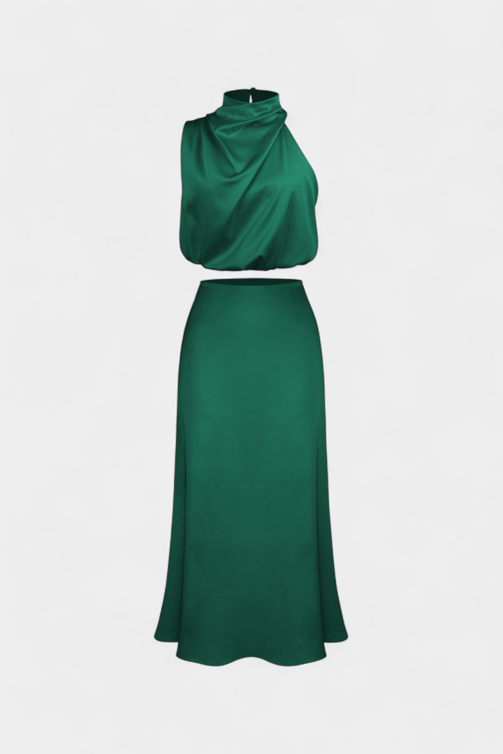 HANNA SET | DRAPED BACKLESS SKIRT