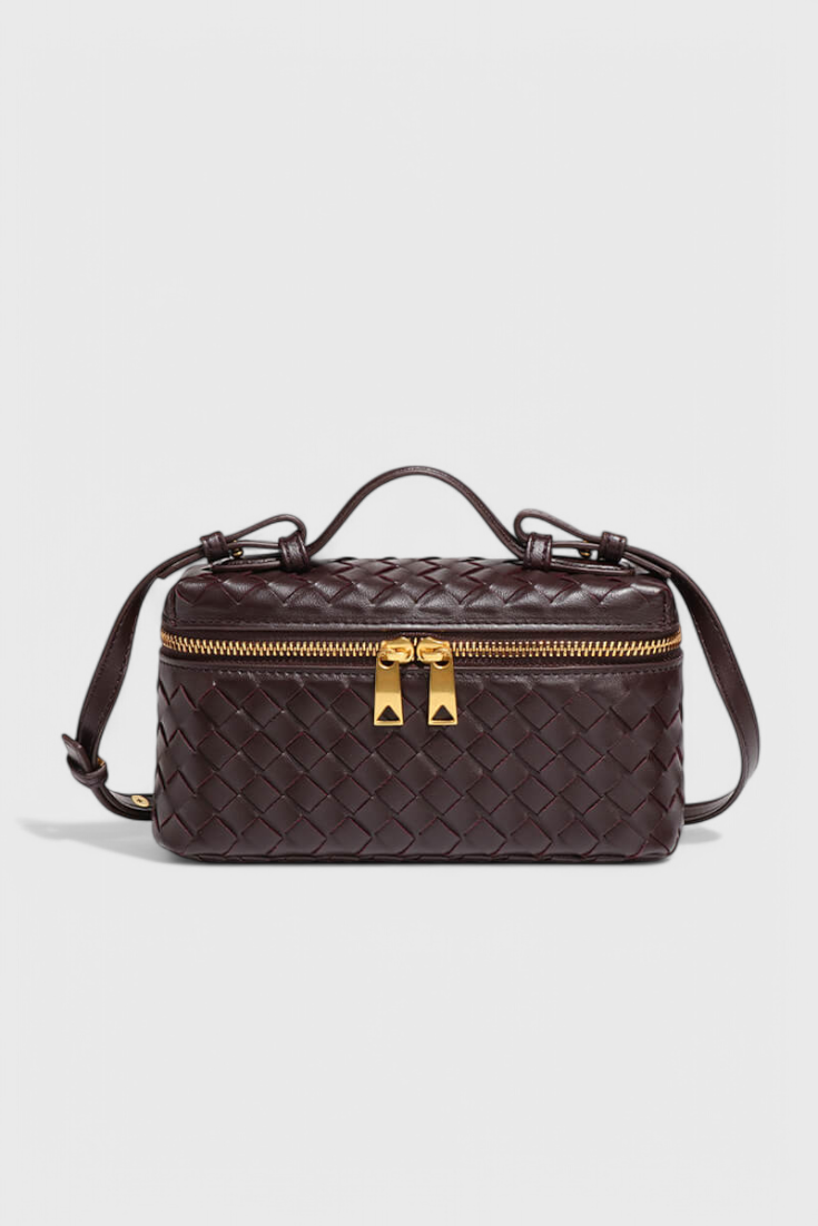 MILLA | MINI WOVEN BAG WITH GOLDEN HARDWARE