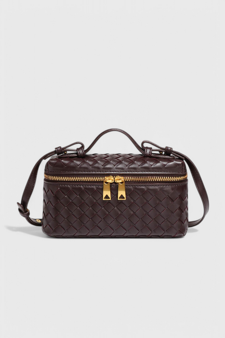 MILLA | MINI WOVEN BAG WITH GOLDEN HARDWARE