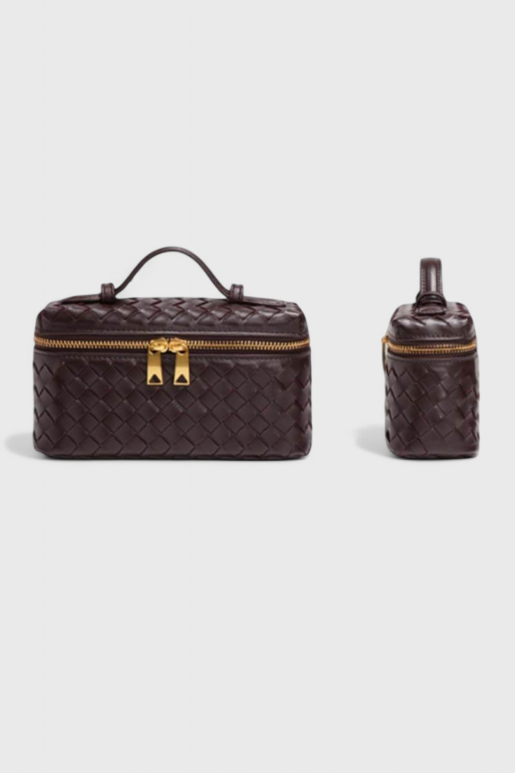 MILLA | MINI WOVEN BAG WITH GOLDEN HARDWARE