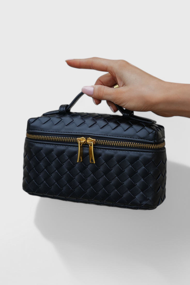 MILLA | MINI WOVEN BAG WITH GOLDEN HARDWARE