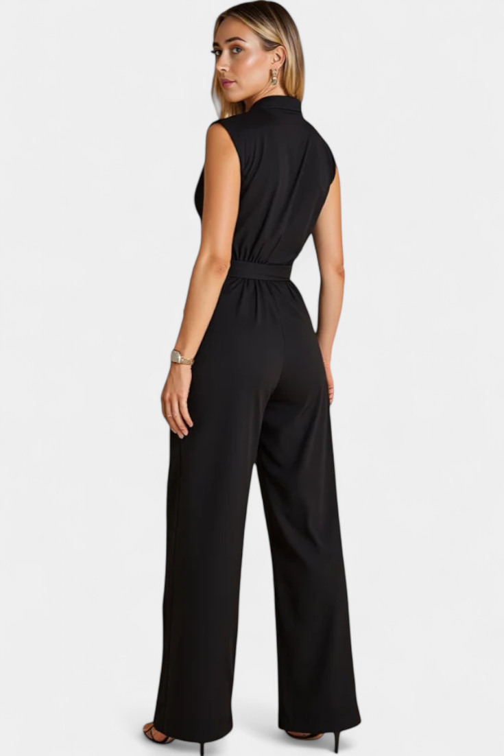 ELA JUMPSUIT | SLEEVELESS FLARED CUT