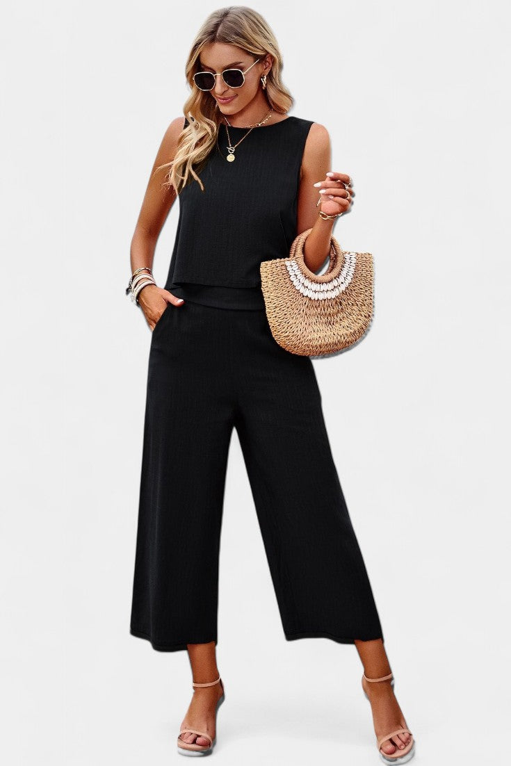 LAVINIA SET | BOHO FLOWY TOP & SHORTS IN LINEN AND COTTON