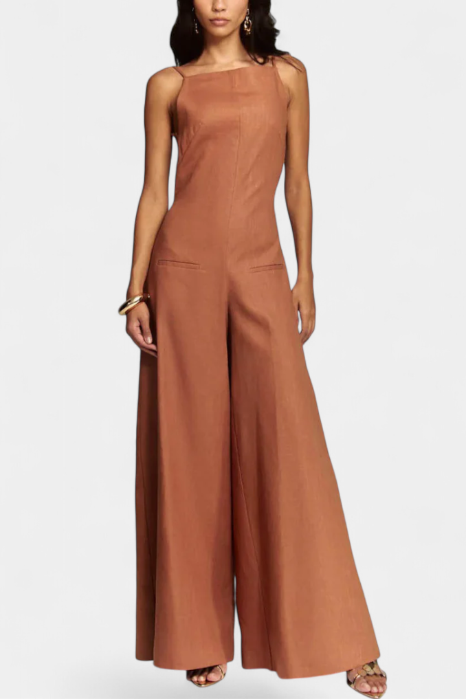 BELÉN JUMPSUIT | RADIANT HALTER WIDE-LEG