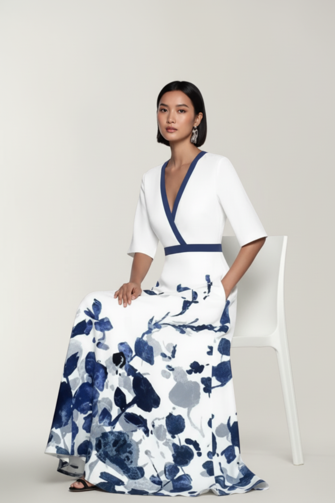 MARY | ELEGANT FLORAL DRESS