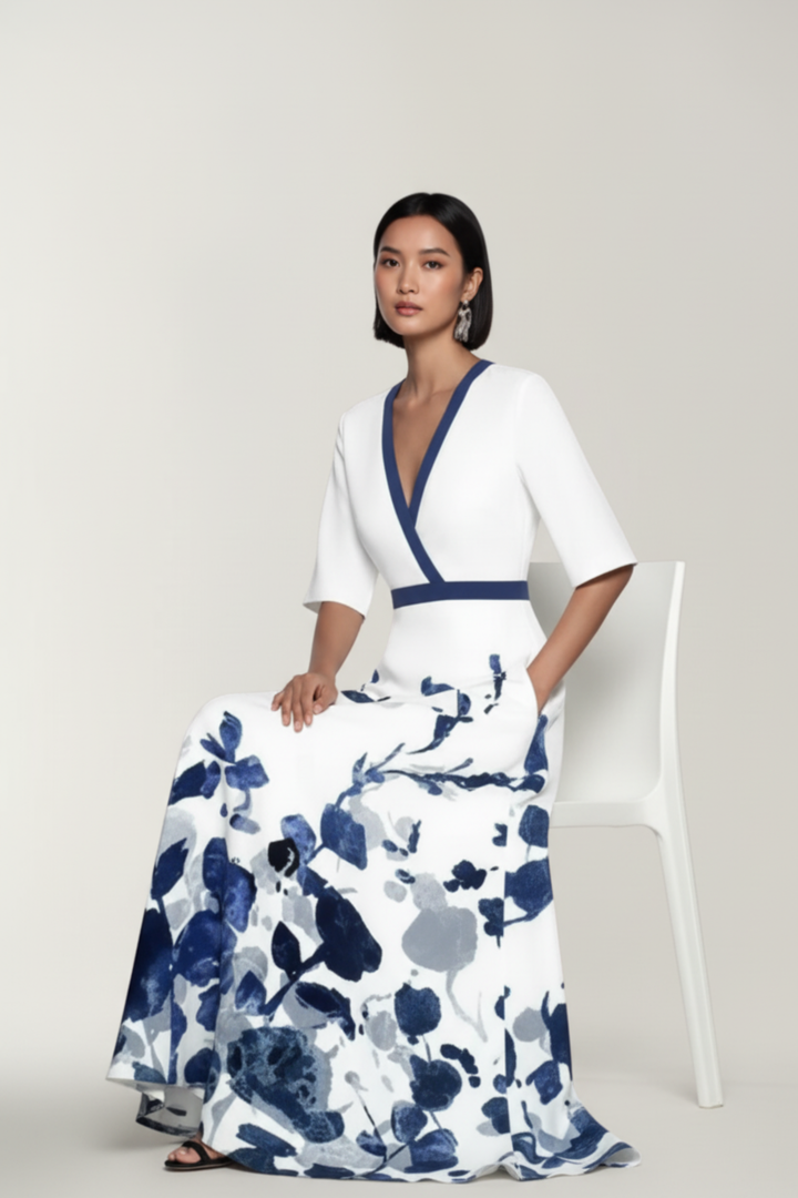 MARY | ELEGANT FLORAL DRESS