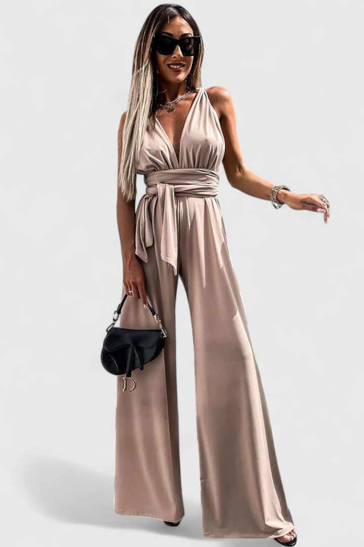 IVANA JUMPSUIT | WIDE-LEG WITH CROSSED BACK