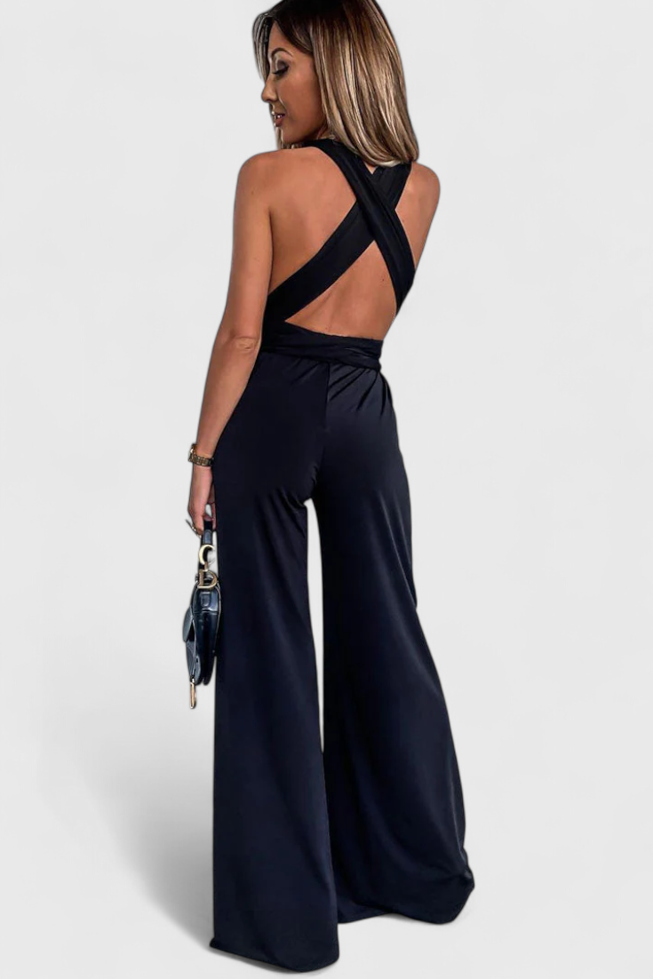 IVANA JUMPSUIT | WIDE-LEG WITH CROSSED BACK