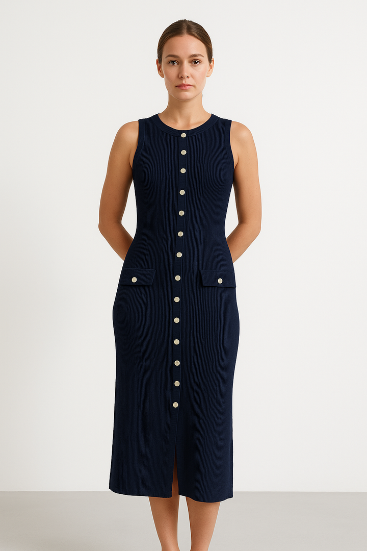 AVA | WOMEN’S KNIT SLIM FIT MIDI DRESS