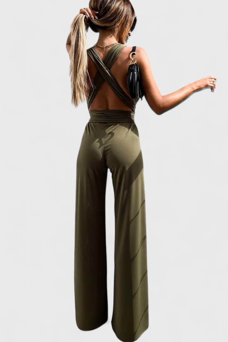IVANA JUMPSUIT | WIDE-LEG WITH CROSSED BACK