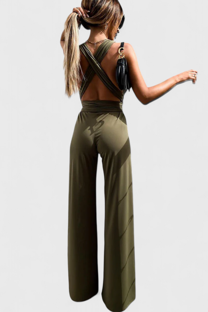 IVANA JUMPSUIT | WIDE-LEG WITH CROSSED BACK