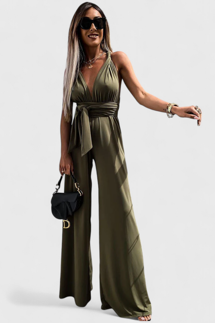 IVANA JUMPSUIT | WIDE-LEG WITH CROSSED BACK