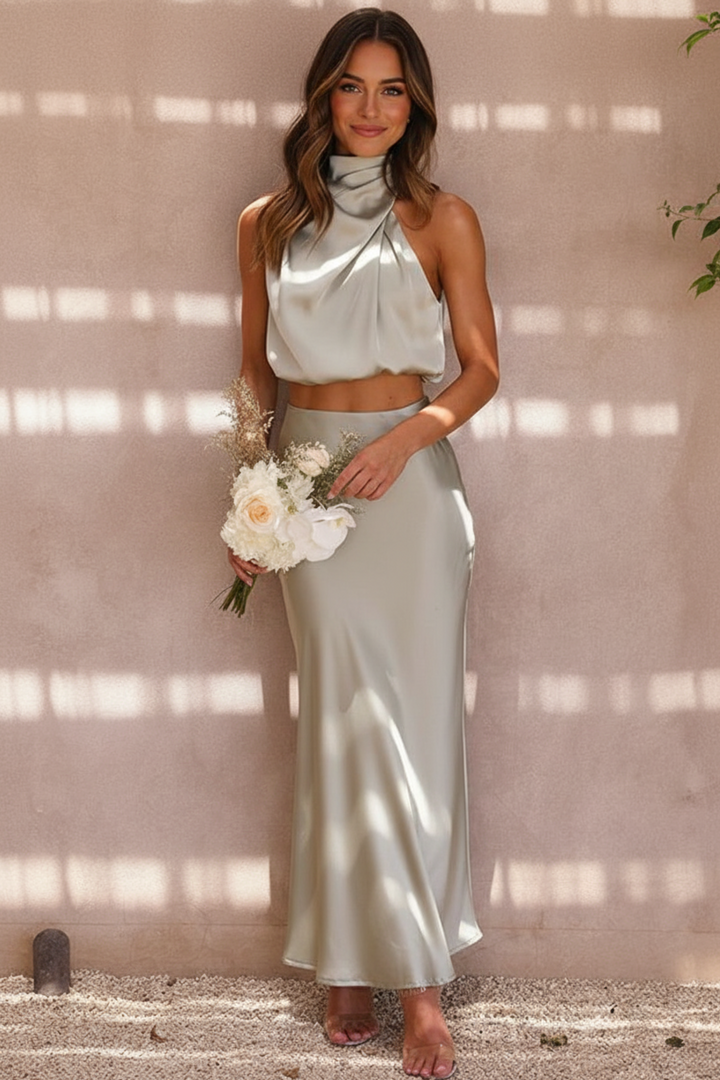 SERAPHINA | HALTER TOP TWO-PIECE SET