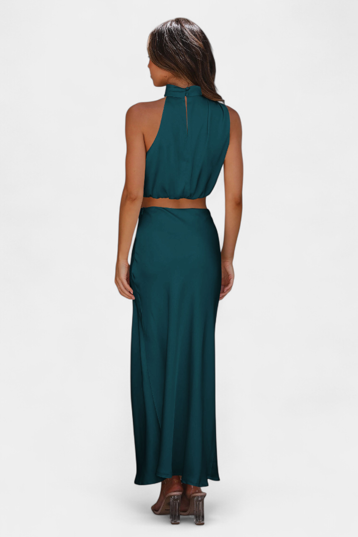 HANNA SET | DRAPED BACKLESS SKIRT