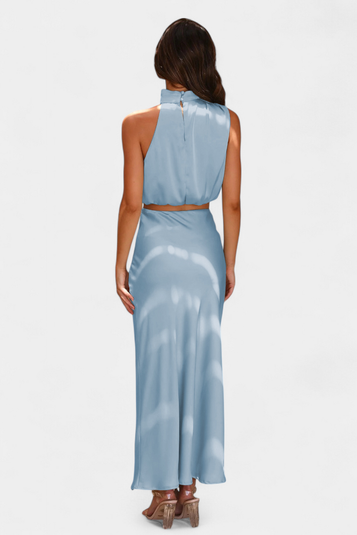 HANNA SET | DRAPED BACKLESS SKIRT