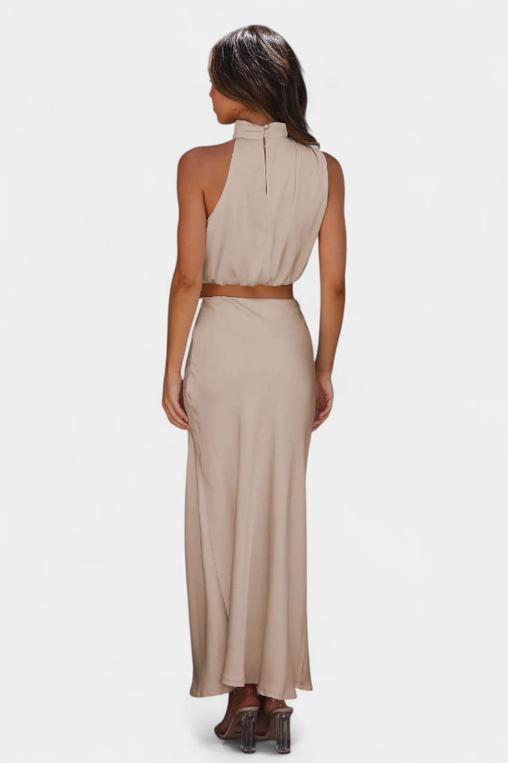 HANNA SET | DRAPED BACKLESS SKIRT