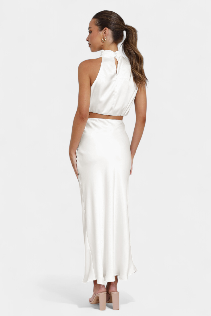 HANNA SET | DRAPED BACKLESS SKIRT