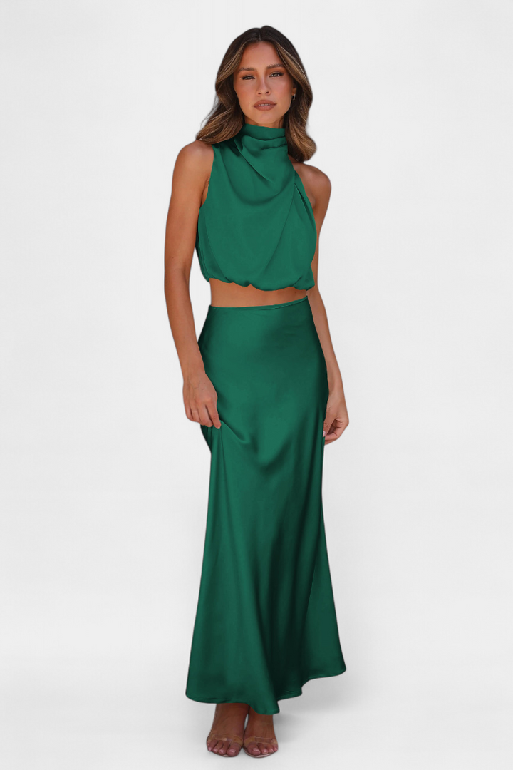 HANNA SET | DRAPED BACKLESS SKIRT