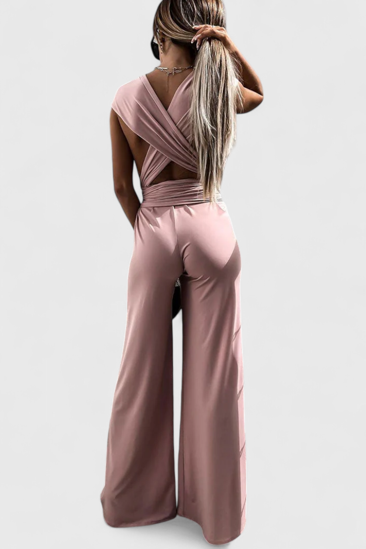 IVANA JUMPSUIT | WIDE-LEG WITH CROSSED BACK