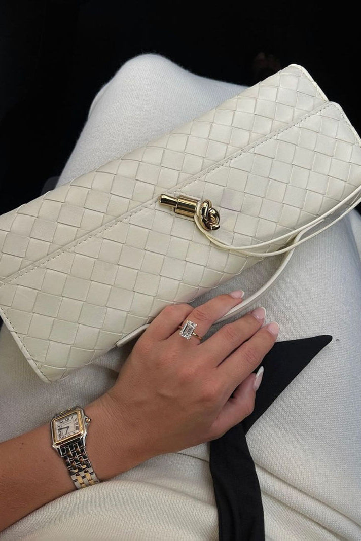 LENA | CLUTCH WITH GOLDEN KNOT DETAIL