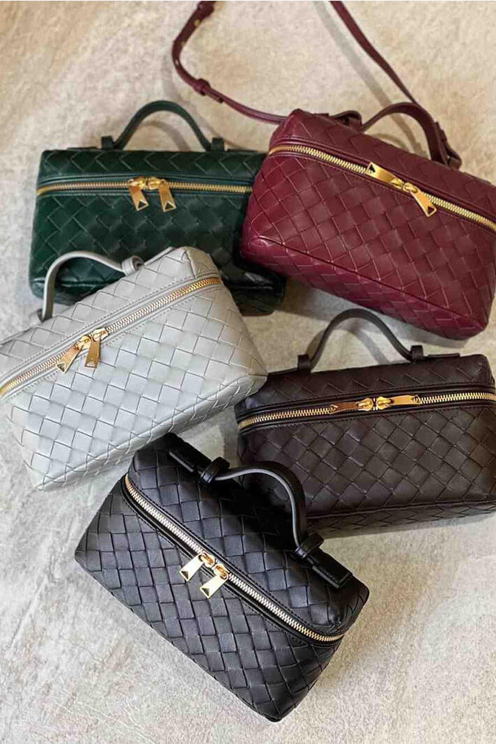 MILLA | MINI WOVEN BAG WITH GOLDEN HARDWARE
