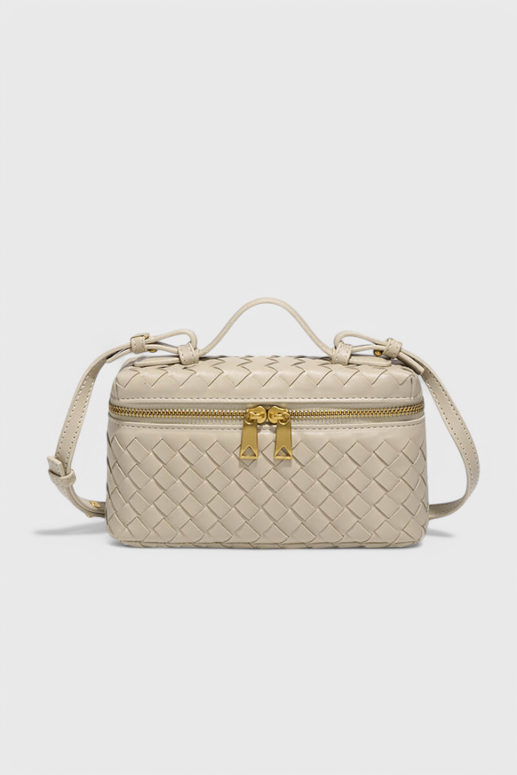 MILLA | MINI WOVEN BAG WITH GOLDEN HARDWARE