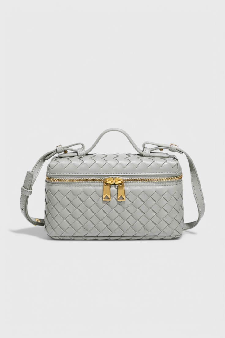 MILLA | MINI WOVEN BAG WITH GOLDEN HARDWARE