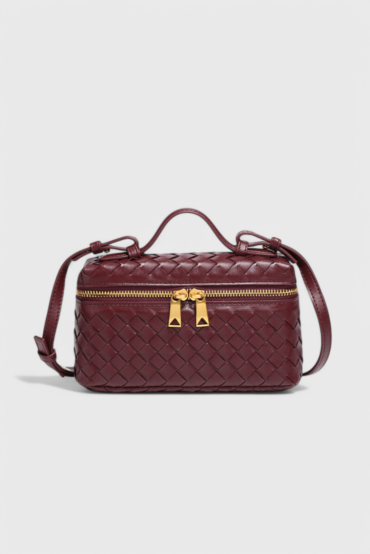 MILLA | MINI WOVEN BAG WITH GOLDEN HARDWARE