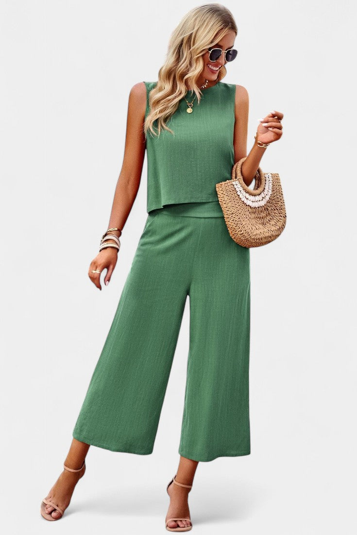 LAVINIA SET | BOHO FLOWY TOP & SHORTS IN LINEN AND COTTON