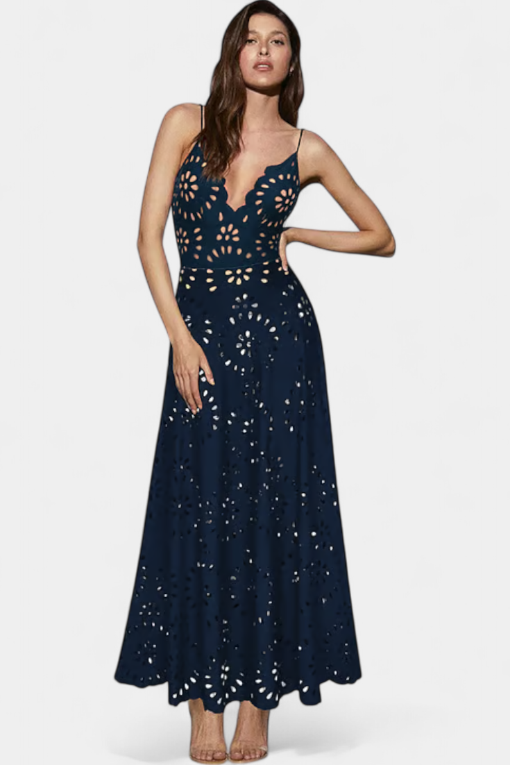 ISABELLA | SWIMSUIT WITH SKIRT AND CUTOUT FLORAL DETAIL