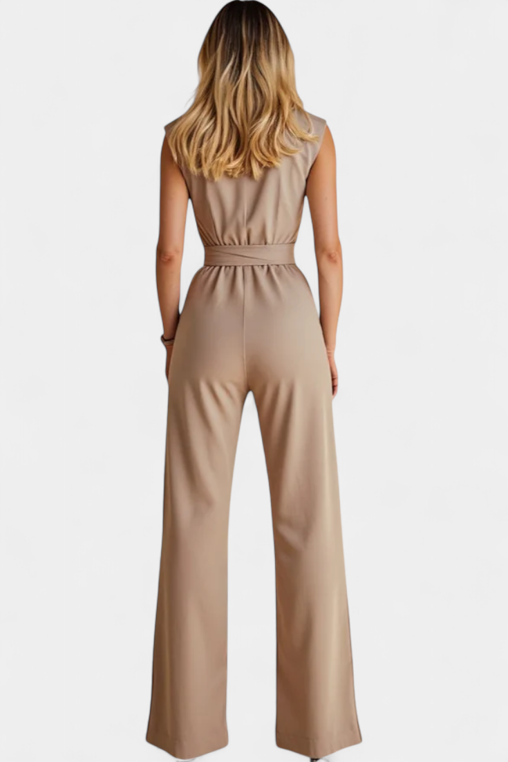 ELA JUMPSUIT | SLEEVELESS FLARED CUT