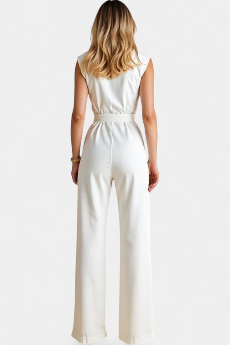 ELA JUMPSUIT | SLEEVELESS FLARED CUT